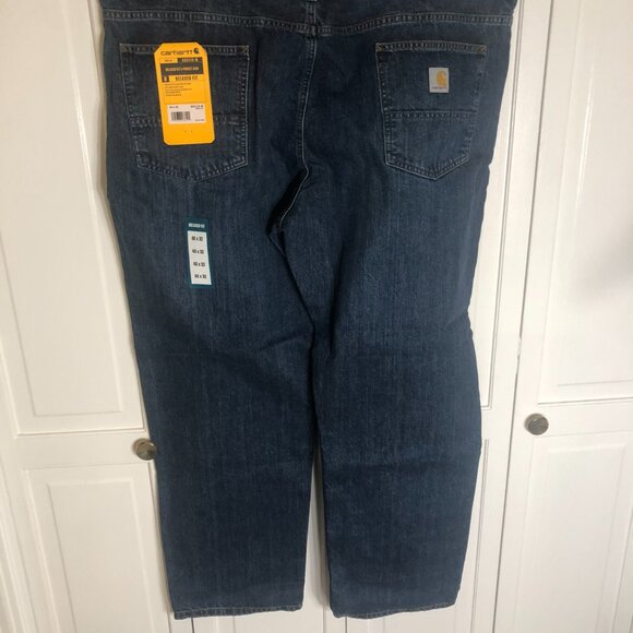 Carhartt Relaxed Fit 5-Pocket Jeans Mens Size 46x32 Straight Leg New BD5119-M - Picture 3 of 7